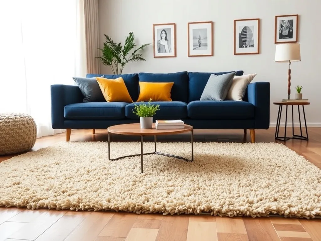 Jaki dywan do granatowej kanapy?