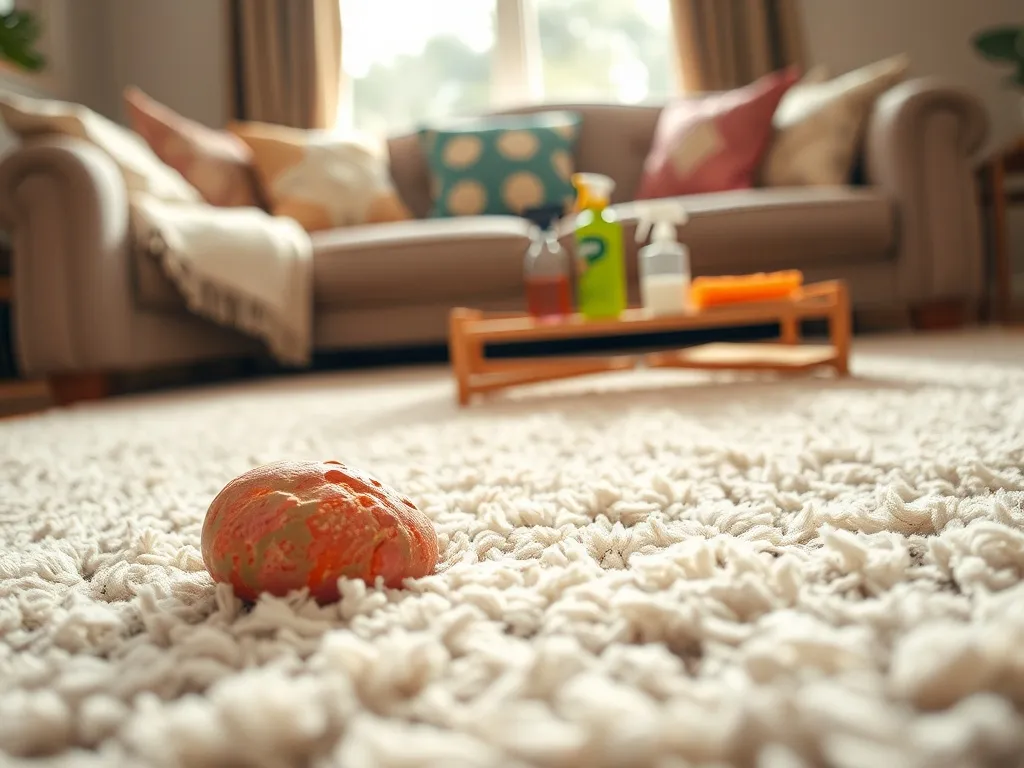 Jak usunąć plastelinę z dywanu?