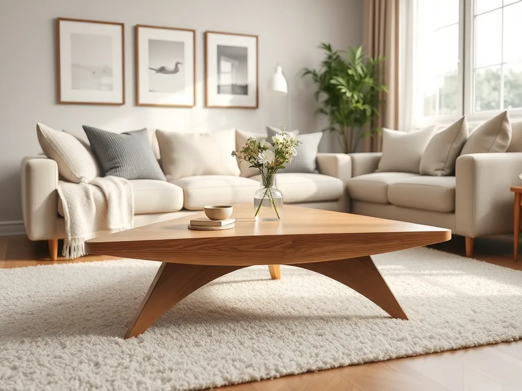 Jak stylowo urządzić wnętrze wykorzystując stoliki kawowe trójkątne?