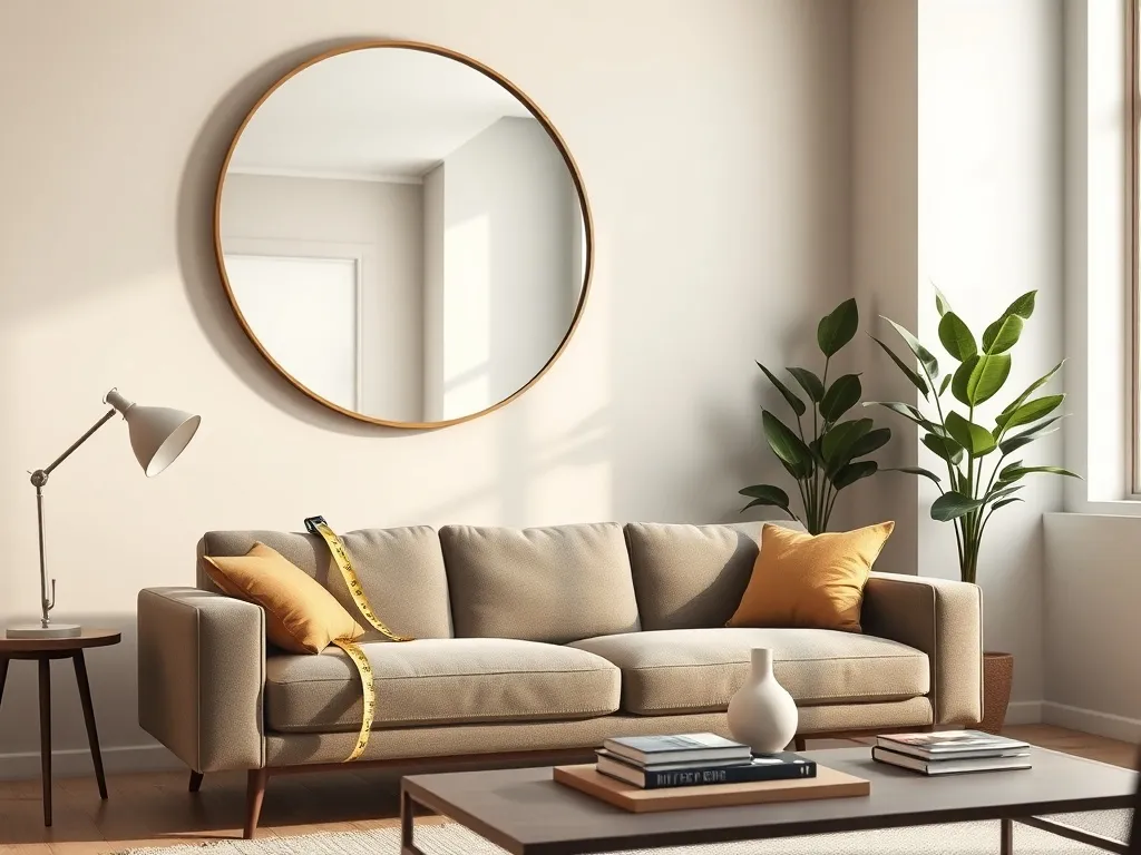 Lustro w salonie na jakiej wysokości powiesić?