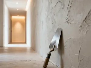 Łyżeczka z sodą oczyszczoną obok doniczki z rośliną domową, ilustrująca domowy sposób na walkę z ziemiórkami.
