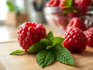 Zbliżenie na niebieskie kwiaty niezapominajki z kroplami rosy na płatkach, na tle rozmytego, słonecznego ogrodu.