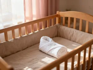 Przytulna sypialnia w nocy z miękkim oświetleniem, sprzyjająca głębokiemu relaksowi i regeneracji podczas snu.